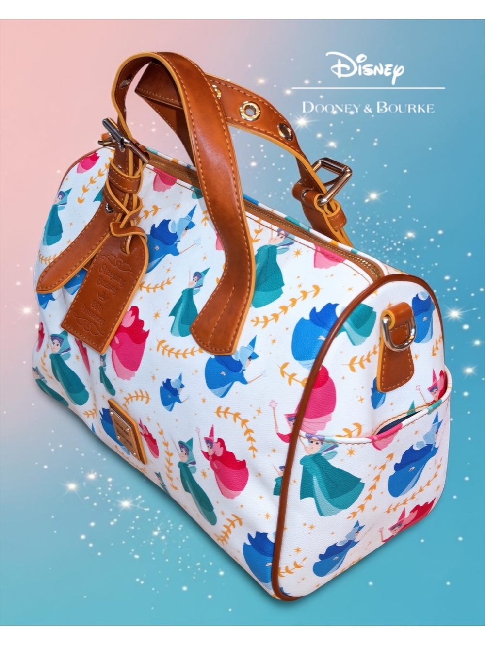 Disney Dooney & Bourke Sleeping Beauty 60th Anniversary Satchel - Picture 3 of 13